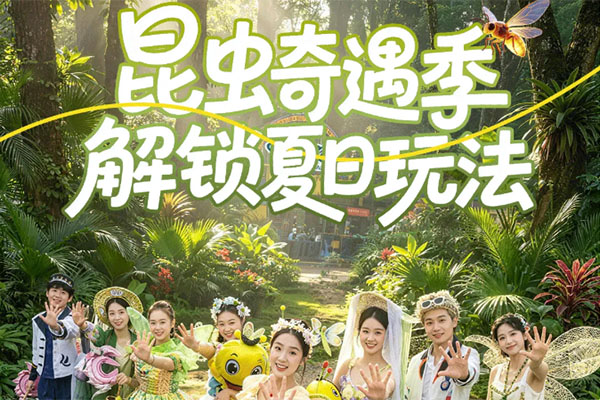 【南湖梦幻岛×碧峰峡】217元一票玩双园！8月限定夏日玩法，开启奇境夜游昆虫奇遇季！